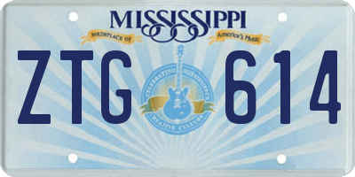 MS license plate ZTG614