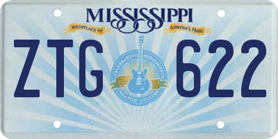 MS license plate ZTG622