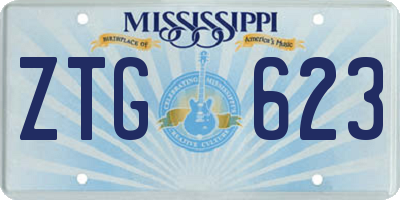 MS license plate ZTG623
