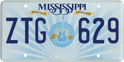 MS license plate ZTG629