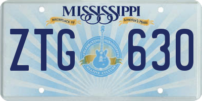 MS license plate ZTG630