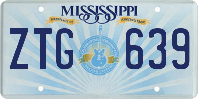 MS license plate ZTG639