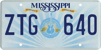 MS license plate ZTG640