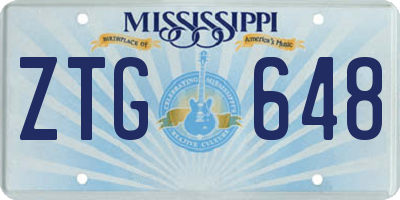 MS license plate ZTG648