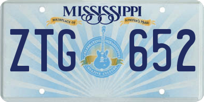 MS license plate ZTG652