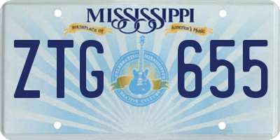 MS license plate ZTG655