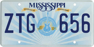 MS license plate ZTG656
