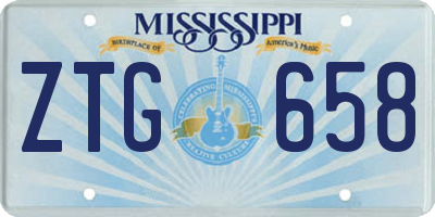 MS license plate ZTG658