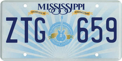 MS license plate ZTG659