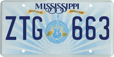 MS license plate ZTG663