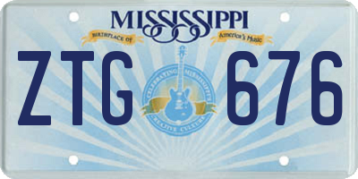 MS license plate ZTG676