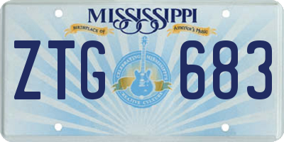 MS license plate ZTG683