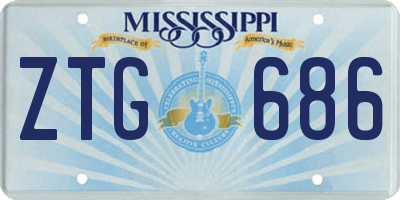 MS license plate ZTG686