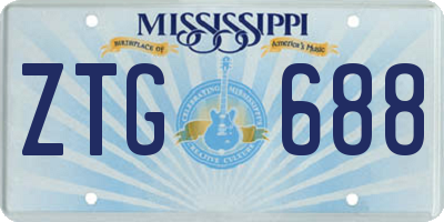 MS license plate ZTG688