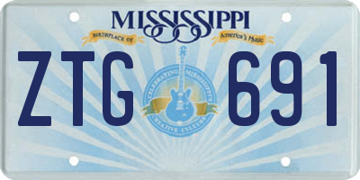 MS license plate ZTG691