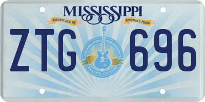 MS license plate ZTG696