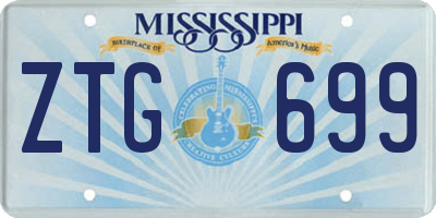 MS license plate ZTG699