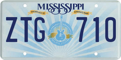 MS license plate ZTG710