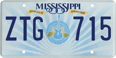 MS license plate ZTG715