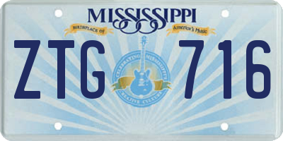 MS license plate ZTG716