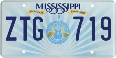 MS license plate ZTG719