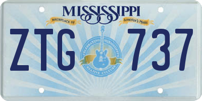 MS license plate ZTG737