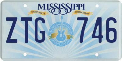 MS license plate ZTG746