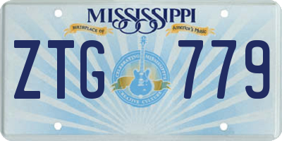 MS license plate ZTG779