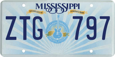 MS license plate ZTG797