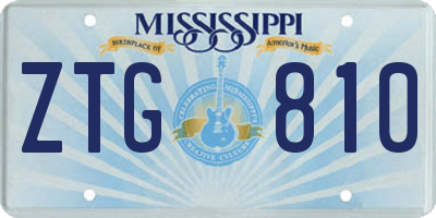 MS license plate ZTG810