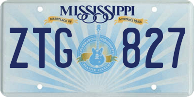 MS license plate ZTG827