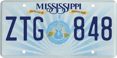 MS license plate ZTG848