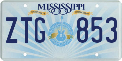 MS license plate ZTG853