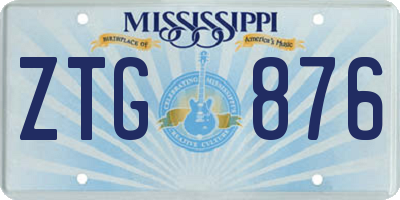 MS license plate ZTG876