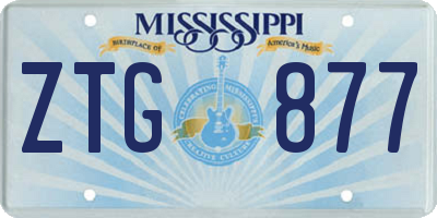 MS license plate ZTG877