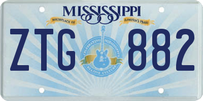 MS license plate ZTG882