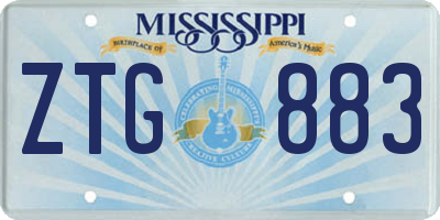 MS license plate ZTG883