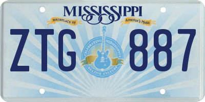 MS license plate ZTG887