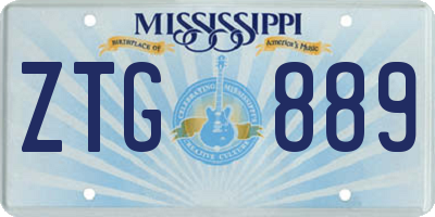 MS license plate ZTG889