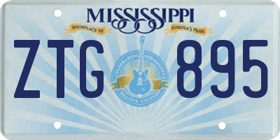 MS license plate ZTG895