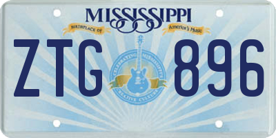 MS license plate ZTG896