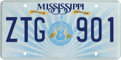 MS license plate ZTG901
