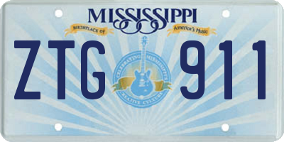 MS license plate ZTG911