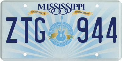 MS license plate ZTG944