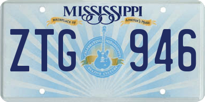 MS license plate ZTG946
