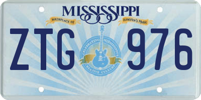 MS license plate ZTG976