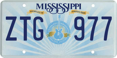 MS license plate ZTG977