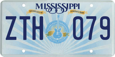 MS license plate ZTH079