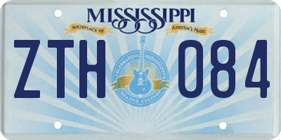 MS license plate ZTH084