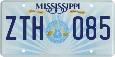 MS license plate ZTH085